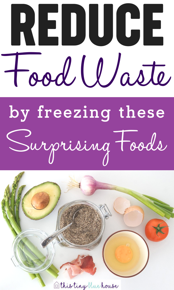 Reduce food waste by freezing these 25 surprising foods - #frugal #frugalliving #moneysavingtips #groceryhacks #frozenfoods #reducefoodwaste #foodwaste #frozenfood #freezerhacks #budgeting #grocerybudget #foodbudget #savemoney