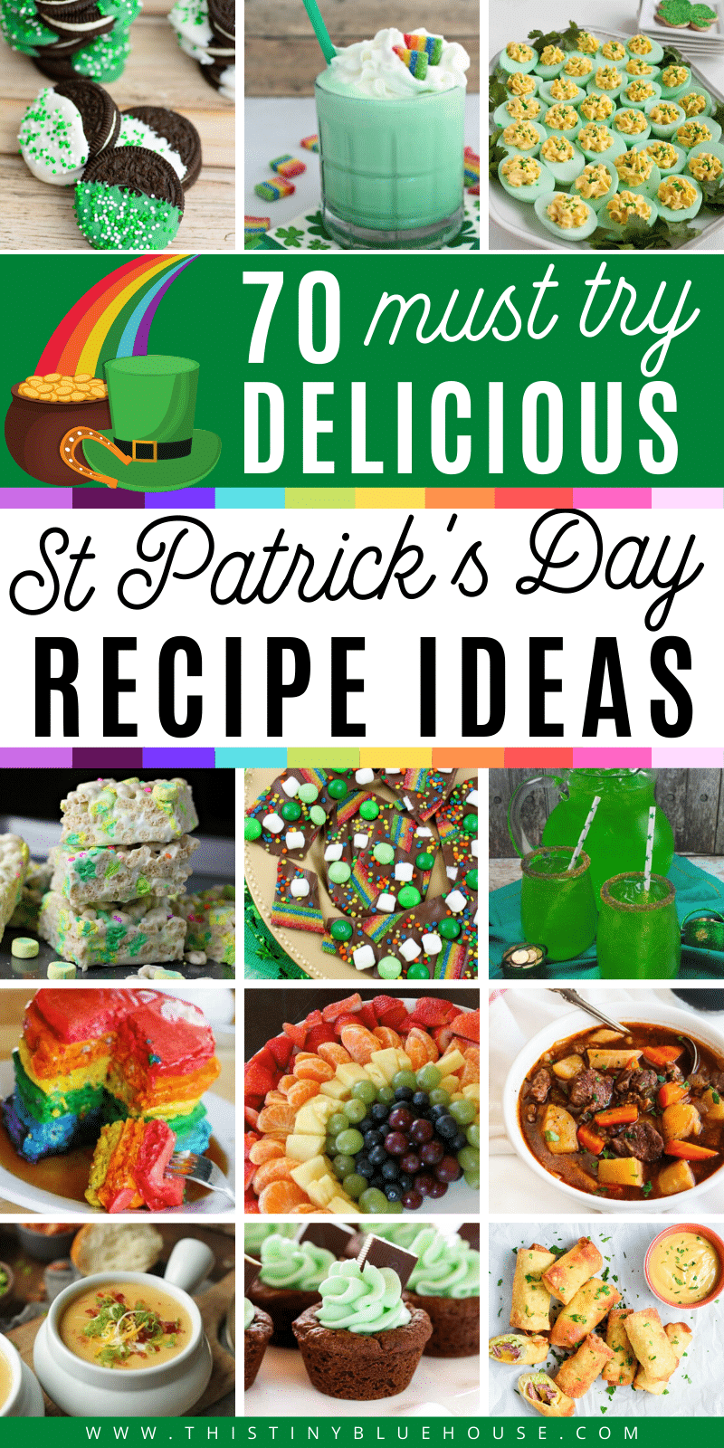 Celebrate St Patrick's Day with these fun, easy and delicious St Patrick's day recipes and food ideas. From soups and stew to sweets and treats there are 70 recipes to pick from! #stpatricksday #stpatricksdayfood #stpatricksdayrecipes #stpatricksdaydinnerideas #stpatricksdayfoodideas #stpatrickdsdaydesserts Celebrate St Patrick's Day with these fun, easy and delicious St Patrick's day recipes and food ideas. From soups and stew to sweets and treats there are 70 recipes to pick from! #stpatricksday #stpatricksdayfood #stpatricksdayrecipes #stpatricksdaydinnerideas #stpatricksdayfoodideas #stpatrickdsdaydesserts