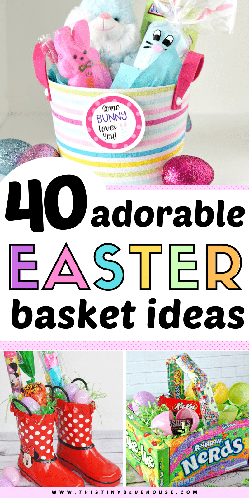 Surprise your kiddos with one of these 40 adorable Easter basket ideas for kids. Fun, creative and easy to make these Easter Baskets are guaranteed to be a hit. #easterbasket #diyeasterbasketideas #diyeasterbaskets #easterbasketideasforkids #simpleeasterbasketideasforkids #besteasterbasketideasforkids Surprise your kiddos with one of these 40 adorable Easter basket ideas for kids. Fun, creative and easy to make these Easter Baskets are guaranteed to be a hit. #easterbasket #diyeasterbasketideas #diyeasterbaskets #easterbasketideasforkids #simpleeasterbasketideasforkids #besteasterbasketideasforkids