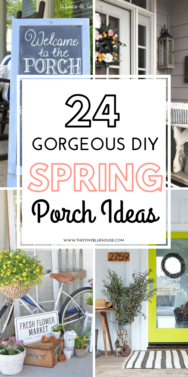 Here are over 20 absolutely gorgeous DIY Spring Porch ideas to freshen up your porch and front door just in time for spring and the warmer weather. Mix and match various DIY Spring Porch Ideas to create a gorgeous and completely unique spring setting for your home. #springdecor #springporchdecor #springdecordiy #springdecorfarmhouse #springdecorrustic #springdecorfrontporch #springdecorideas #DIYporchdecor