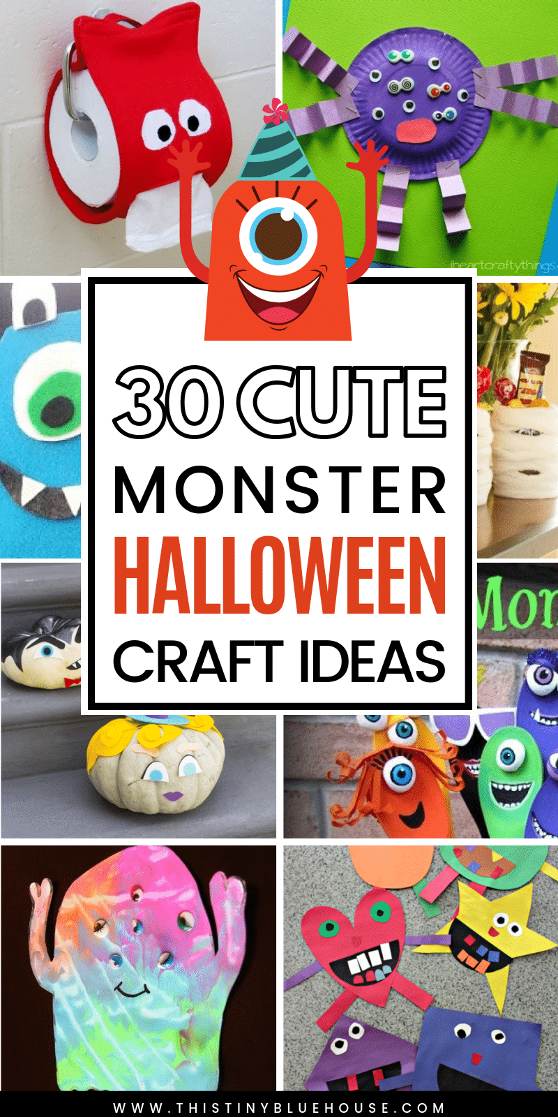 30 Fun Non Scary Monster Halloween Crafts - This Tiny Blue House