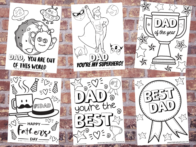 free cute printable fathers day coloring pages this tiny blue house