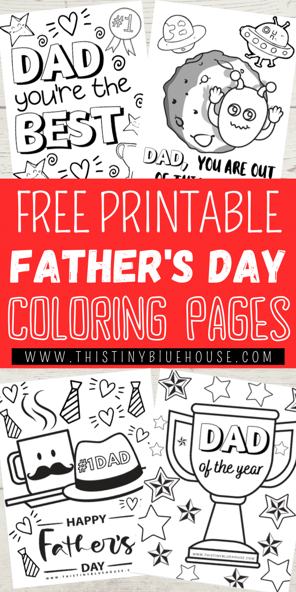 free cute printable father's day coloring pages  this tiny