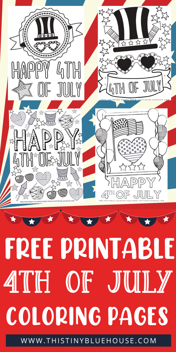 4 Patriotic Free Printable 4th of July Coloring Pages