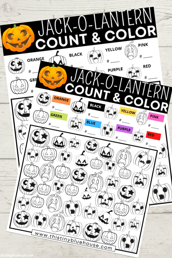 Free 2 Version Printable Jack O Lantern I Spy Game For Kids