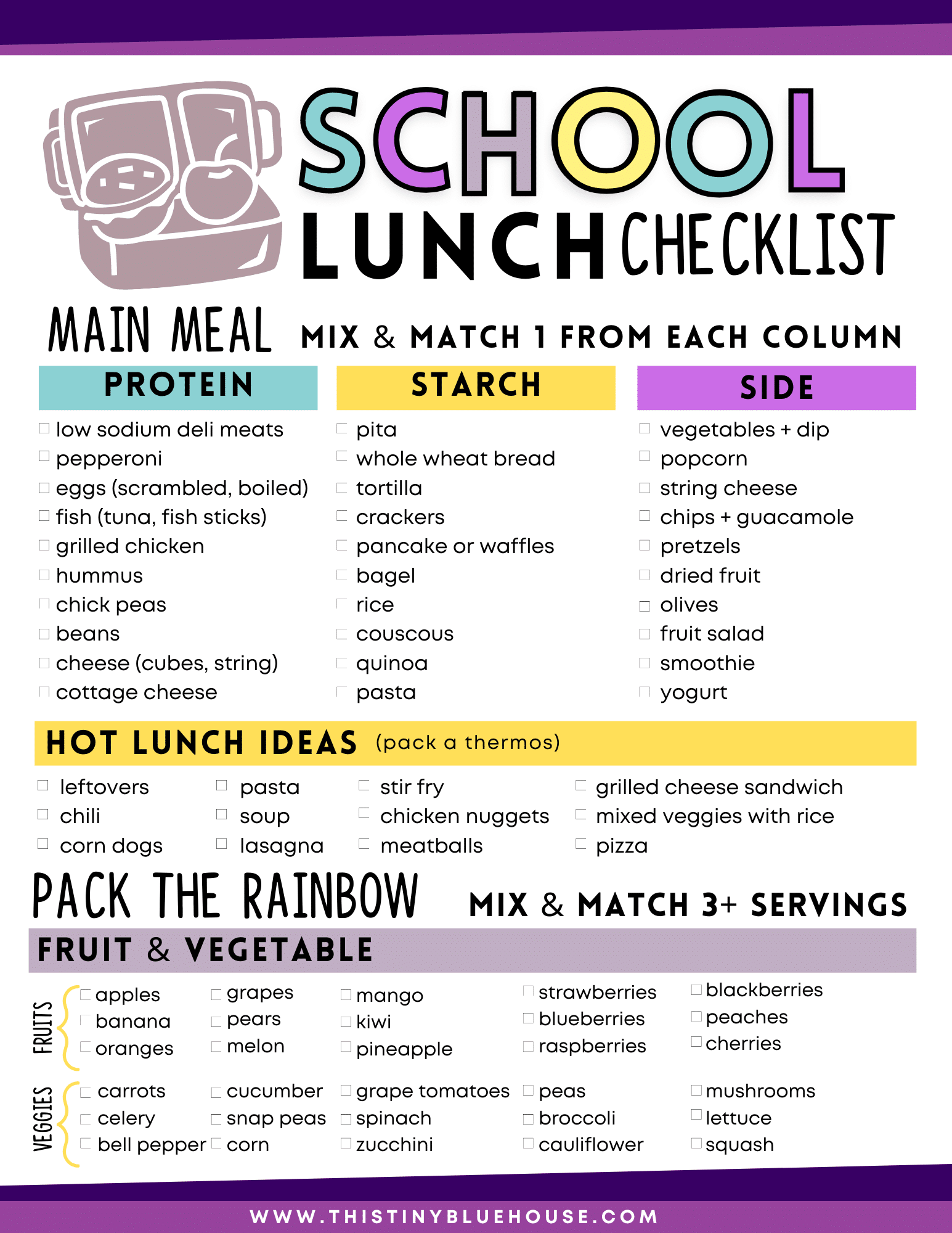School Lunch For Kids: 100 Best Lunch Ideas Kids Will Actually Eat ...