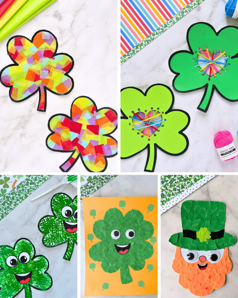 Fork Painted Shamrock Craft - This Tiny Blue House