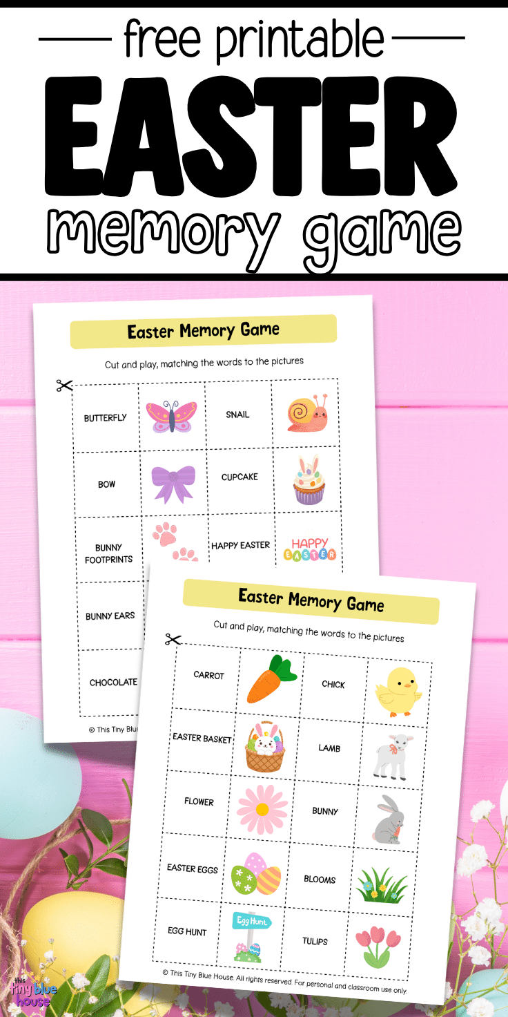 Easter Memory Game Free Printable Templates This Tiny Blue House Easter Memory Game 2 