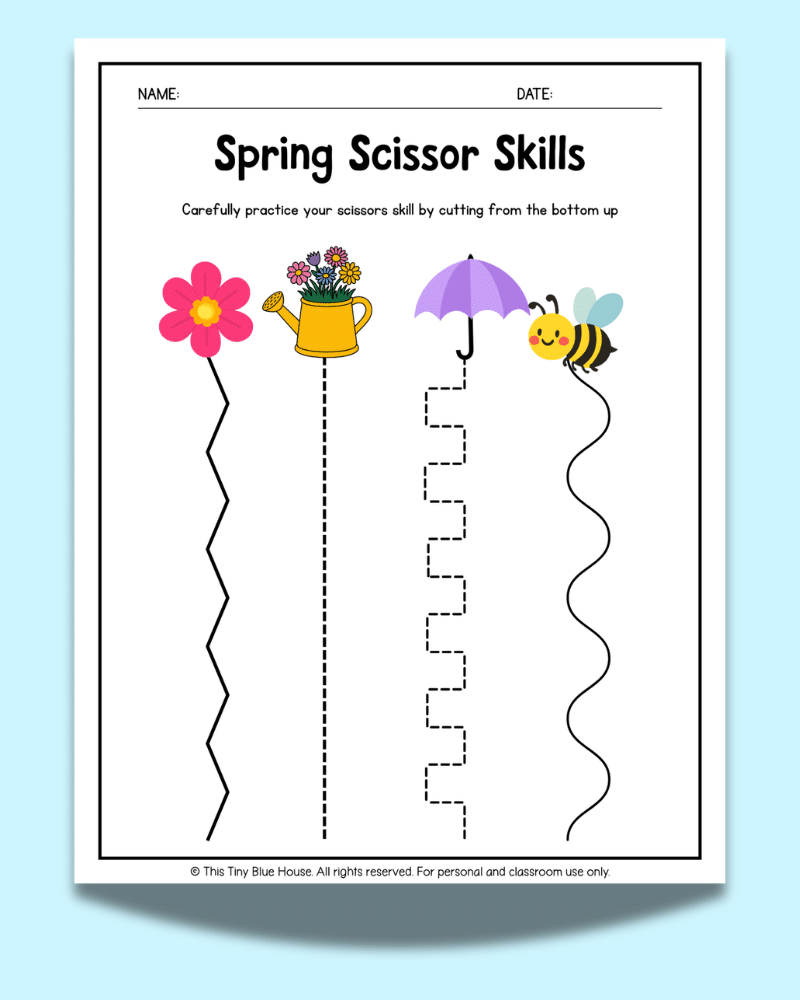 Free Printable Spring Worksheets for Pre-K to Grade 1 (10-Page Activity ...
