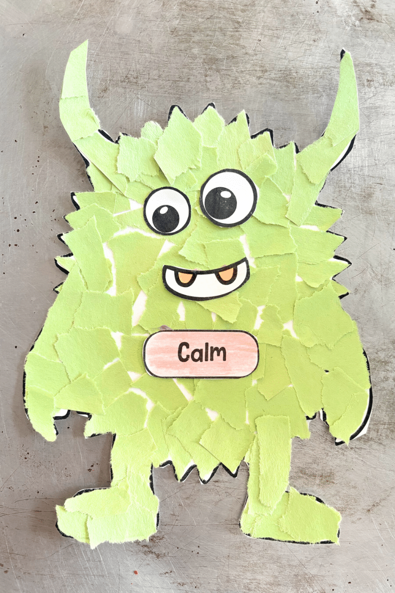 Torn paper feelings monster Craft (Inspired by The Color Monster Book ...