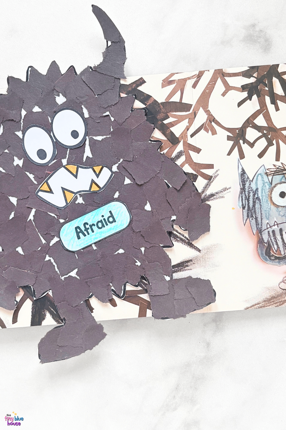 Torn paper feelings monster Craft (Inspired by The Color Monster Book ...