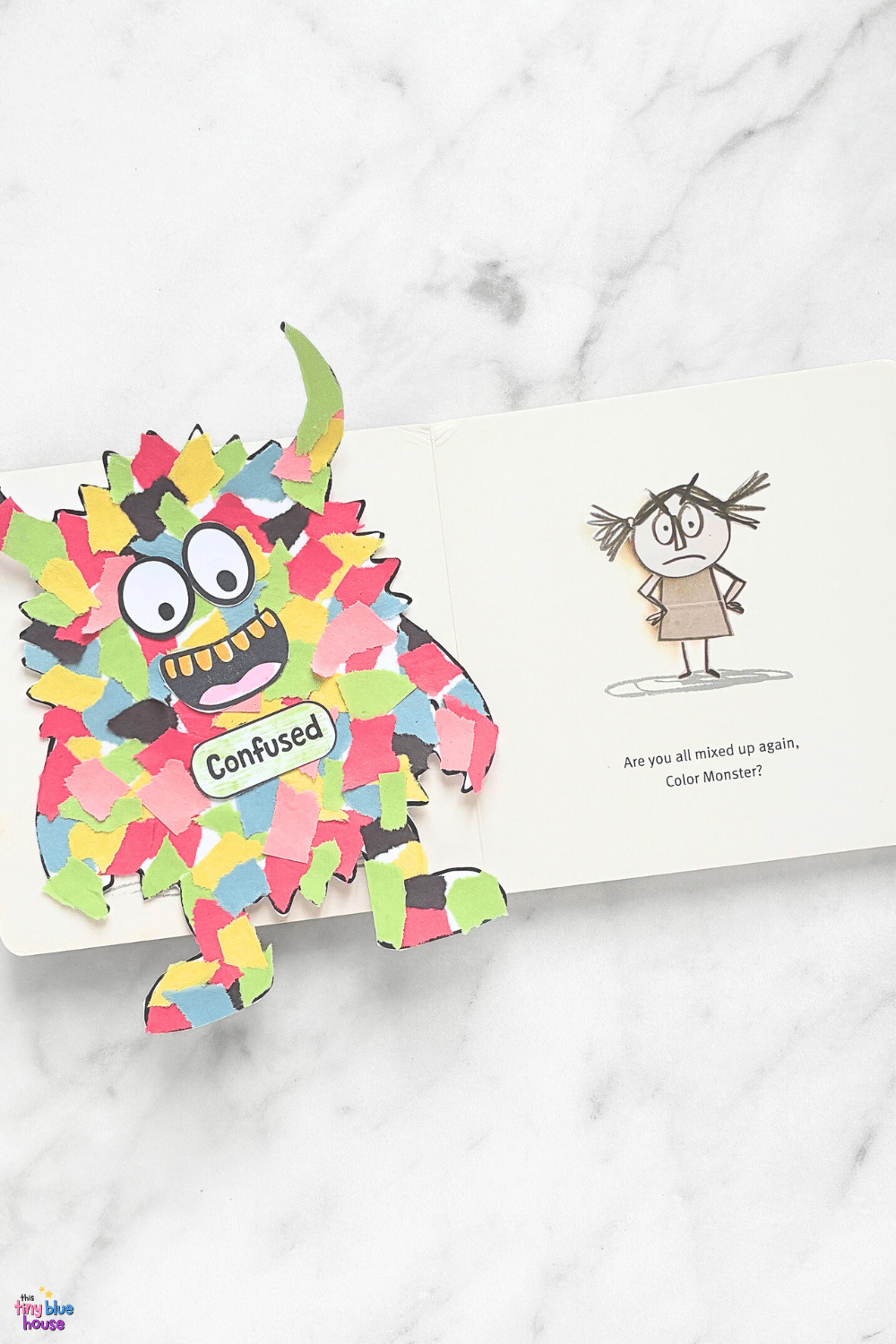 Torn paper feelings monster Craft (Inspired by The Color Monster Book ...