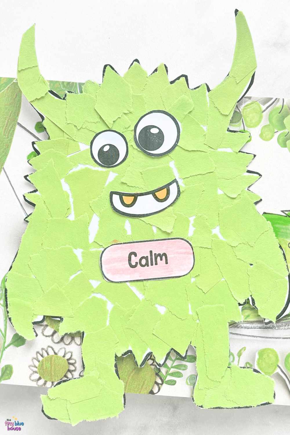 Torn paper feelings monster Craft (Inspired by The Color Monster Book ...
