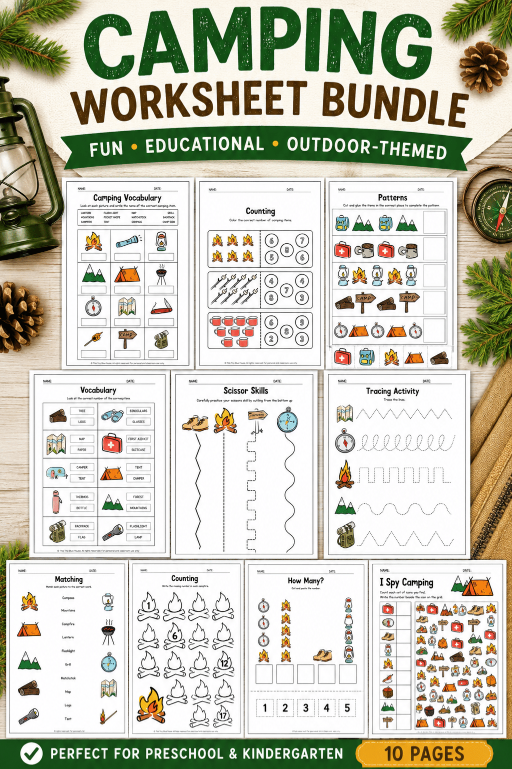 Camping Worksheets for Kids (Free Printable Camping Activities for K–2 ...