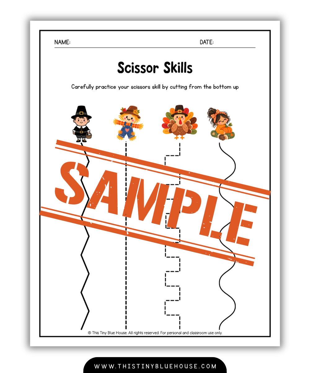 Thanksgiving Worksheets for Preschool & Kindergarten (Free Printable ...