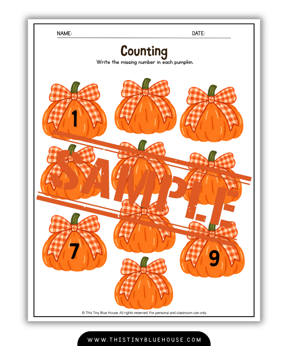 Thanksgiving Worksheets for Preschool & Kindergarten (Free Printable ...